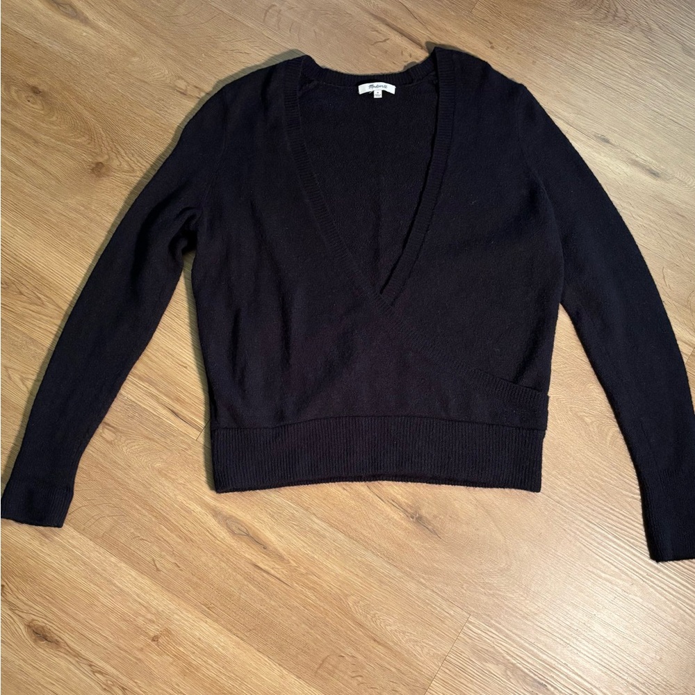 Madewell Women's Faux Wrap Pullover Sweater
